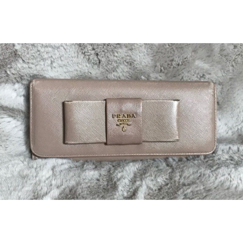 Prada Saffiano Wallet ของแท้ มือสอง