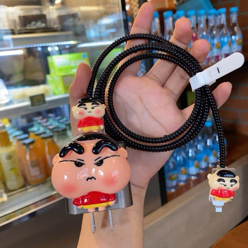 CT-(B) เคสสาย+หัวชาร์จ ชุดถนอมสายชาร์จลายใหม่ ใช้กับหัว18w/20wเท่านั้น สินค้าพร้อมส่ง