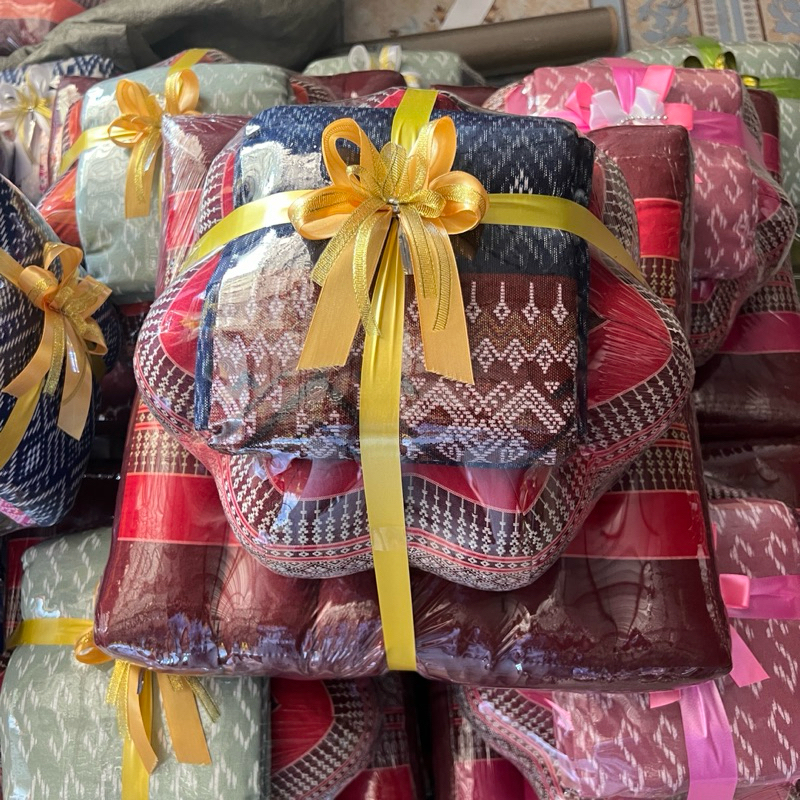 ชุดรับไหว้เครื่องสมมาฟักทอง+เบาะ+ผ้าถุง/โสร่ง