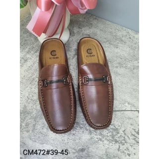 CM472รองเท้าหนังนิ่มผู้ชายเปิดส้นพื้นเตี้ยไซส์39-45มี3สี