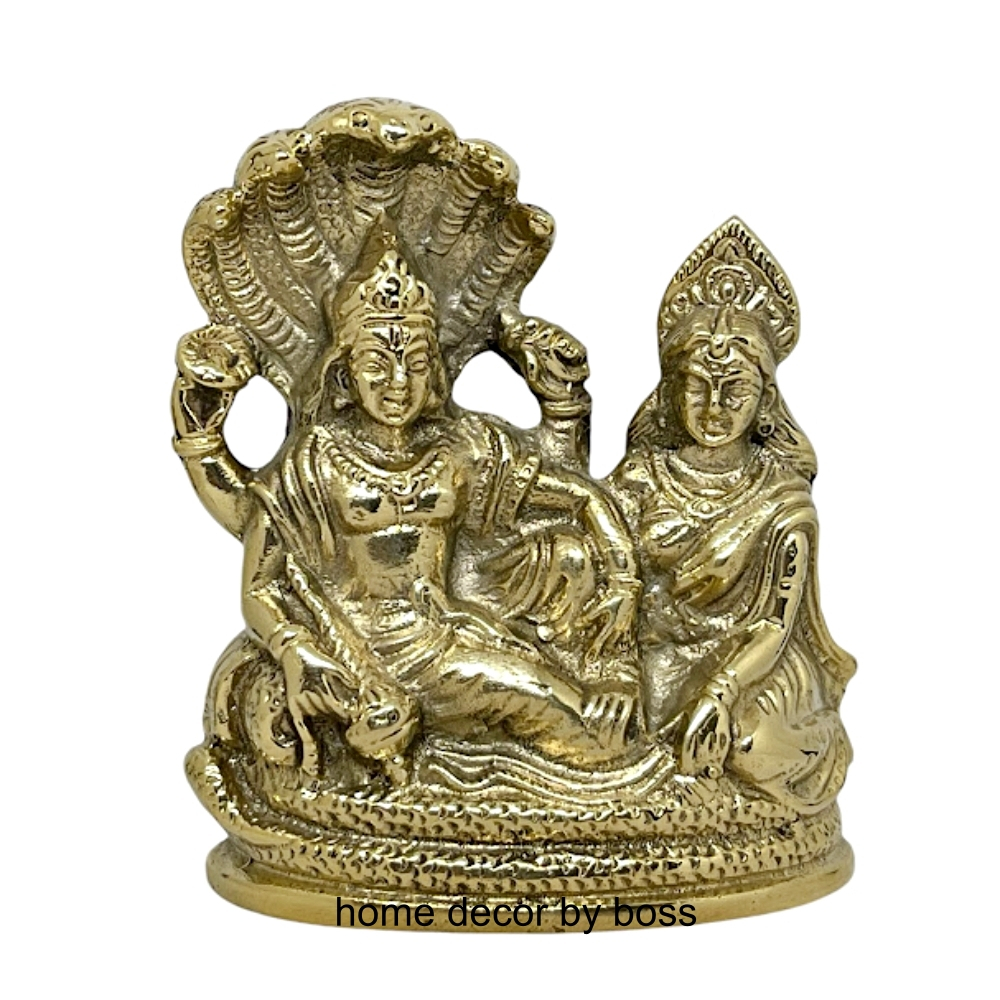 พระนารายณ์บรรทมสินธุ์ พระแม่ลักษมี พระศรีรังคนาถ วัสดุทองเหลือง home decor by boss