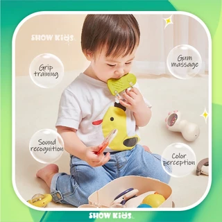 ยางกัดเด็กชุด10ชิ้น ของเล่นยางกัด ยางกัดของเด็ก ของขวัญเด็ก 3-36 เดือน Newborn Gift Teether Rattle