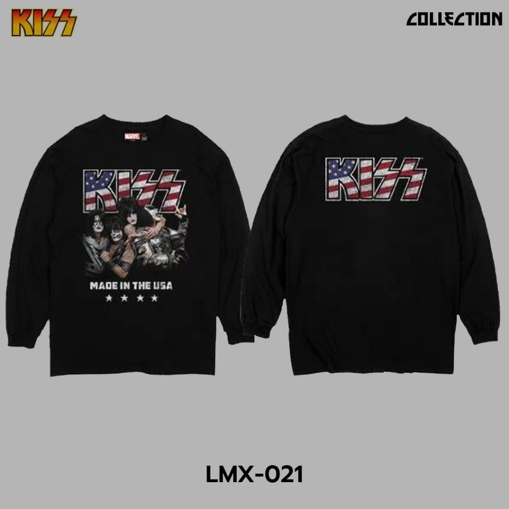 Power 7 Shop เสื้อยืดวง คิส แขนยาว ลิขสิทธ์แท้ KISS T-SHIRTS (LMX-021)