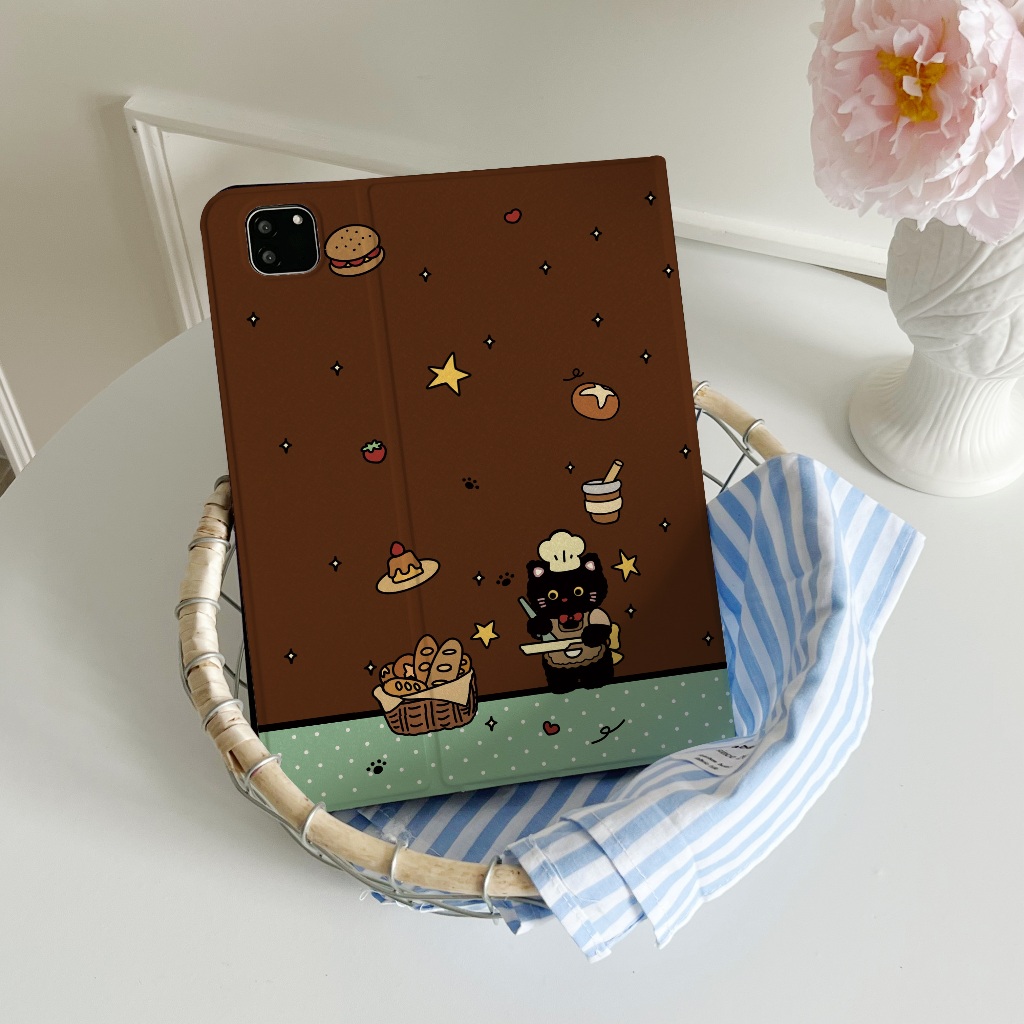 จัดส่งทันทีเคสไอแพด เชฟลูกแมว Gen9 Air8 11 Pro13 2024 รูปที่ 6