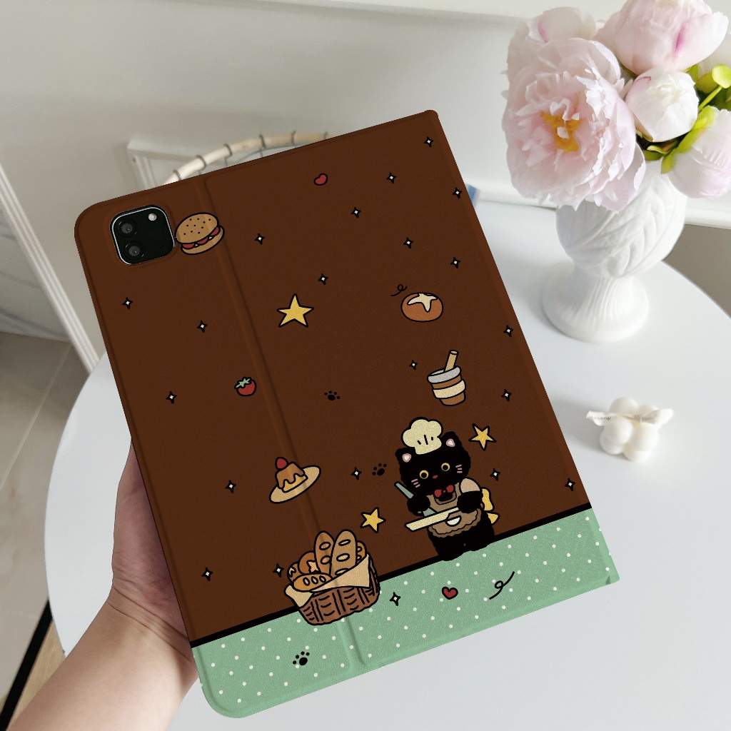 จัดส่งทันทีเคสไอแพด เชฟลูกแมว Gen9 Air8 11 Pro13 2024 รูปที่ 5