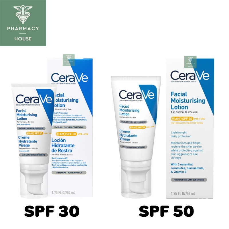 Cerave Facial Moisturizing Lotion AM SPF30 52 ml.//Cerave Facial Moisturizing Lotion AM SPF50 52 ml.