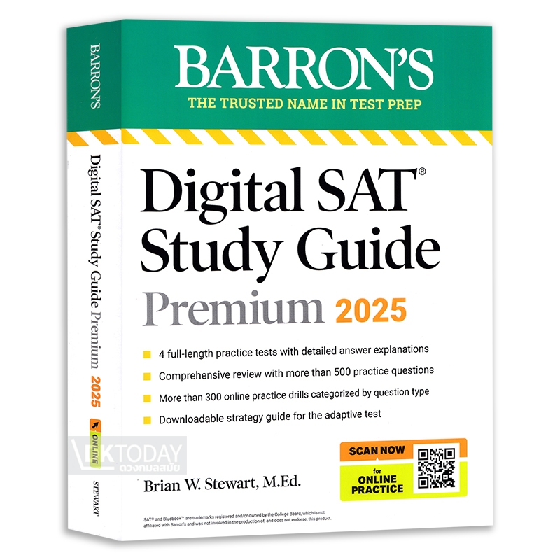 DKTODAY หนังสือ BARRON'S Digital SAT Study Guide Premium 2025 Online Practice