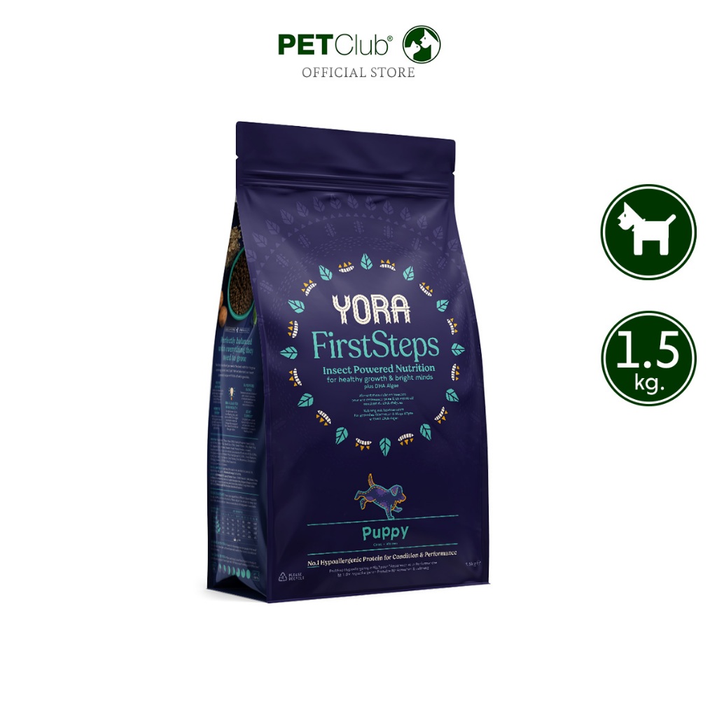 [PETClub] YORA Puppy - อาหารลูกสุนัข โปรตีนแมลง [1.5kg]
