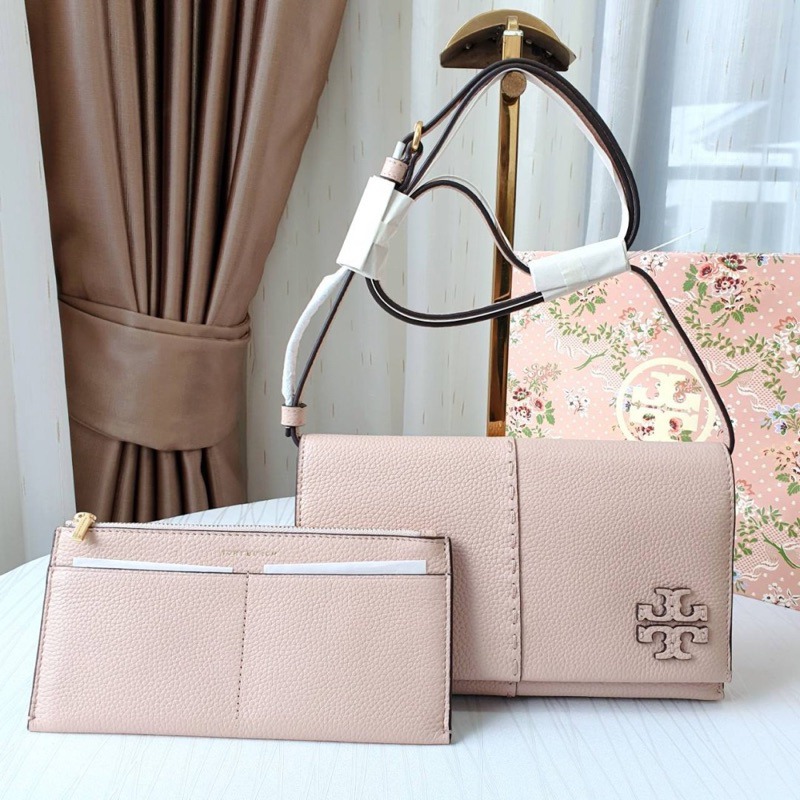 รับประกันแท้💯 Tory Burch 90822 McGraw Wallet Crossbody WOC