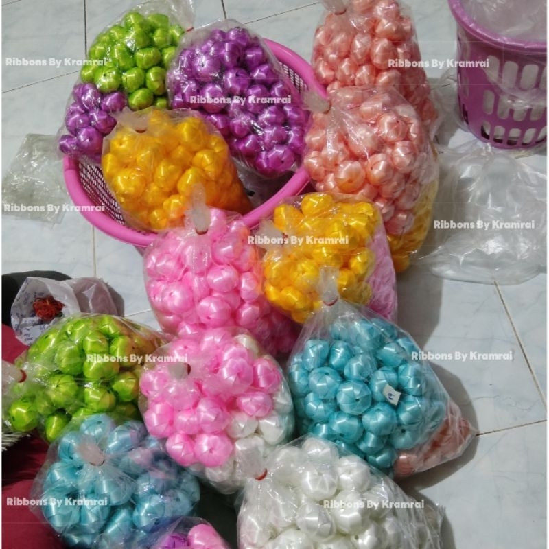 เหรียญโปรยทานตัวเปล่า สีพื้น 100ลูก/แพ็ค พร้อมส่ง