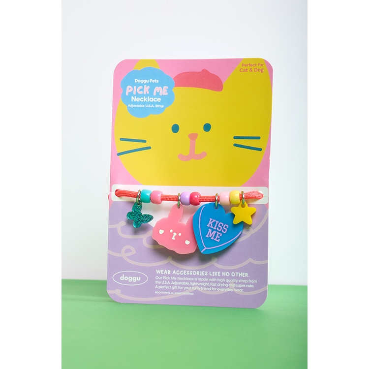 DOGGU PETS สร้อยคอสัตว์เลี้ยง SET Pick me Kiss me