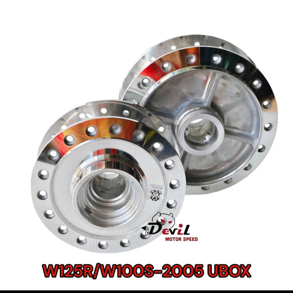 ดุมล้อ กลึงเงา WAVE125R ดุมกลึงเงา กระจก/ดุมหน้าดิส-หลังดรัม w125R/125X /เวฟ100S 2005-2008