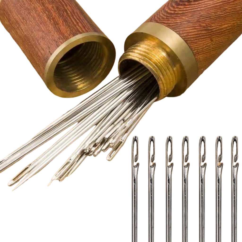 ชุดเข็มเย็บผ้า รูเข็ม 30 ชิ้น พร้อมกระบอกไม้ เข็มอเนกประสงค์ สเตนเลส