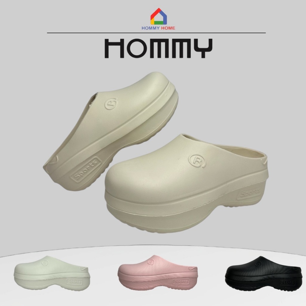 【ลด 1 ไซส์ก่อนสั่งซื้อ】HOMMY รองเท้าแตะ รองเท้าหัวโต รองเท้าผู้หญิง กันลื่น พื้นหนา 6 CM. (SH-2)