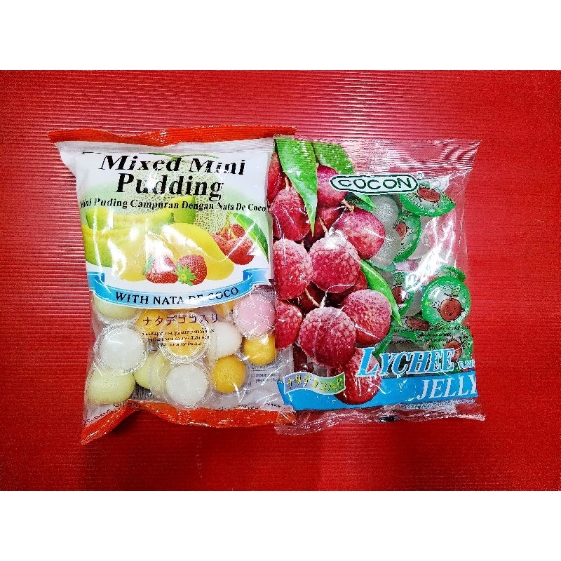 Cocon Mini Pudding พุดดิ้ง เยลลี่ ลิ้นจี่ ผลไม้รวม 25 ถ้วย