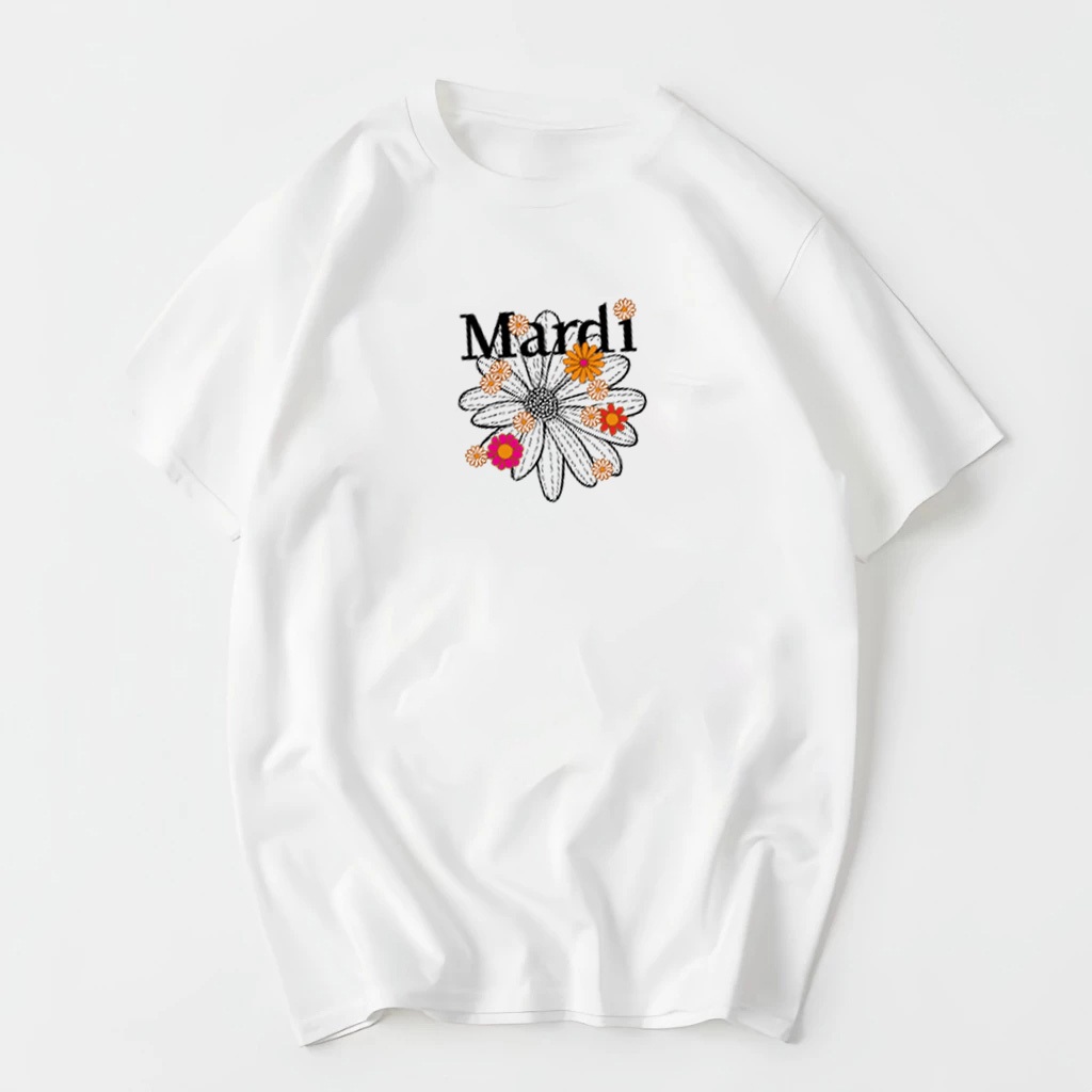Yout-children ของเด็ก เสื้อยืด ลายดอกไม้/flowers tops ผ้าฝ้าย oversize เสื้อระบาย เหมาะสำหรับเด็กผู้ชาย และผู้หญิงสไตล์เ