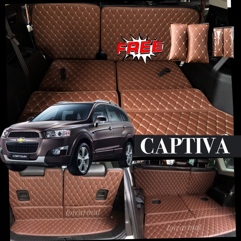 (ฟรี!!หมอนรองคอ+สายคาดเบลท์)CAPTIVA ปี2008-2024 (ปิดเบาะ+ท้ายสัมภาระรถ)เพิ่มสีสันให้เบาะสะอาด
