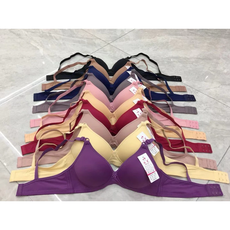 A22 non-wired bra ถ้วยเล็ก AB ถ้วยบาง 2-breasted ชุดชั้นในนุ่มเนียนหน้าอกผู้หญิงขนาด 34-40