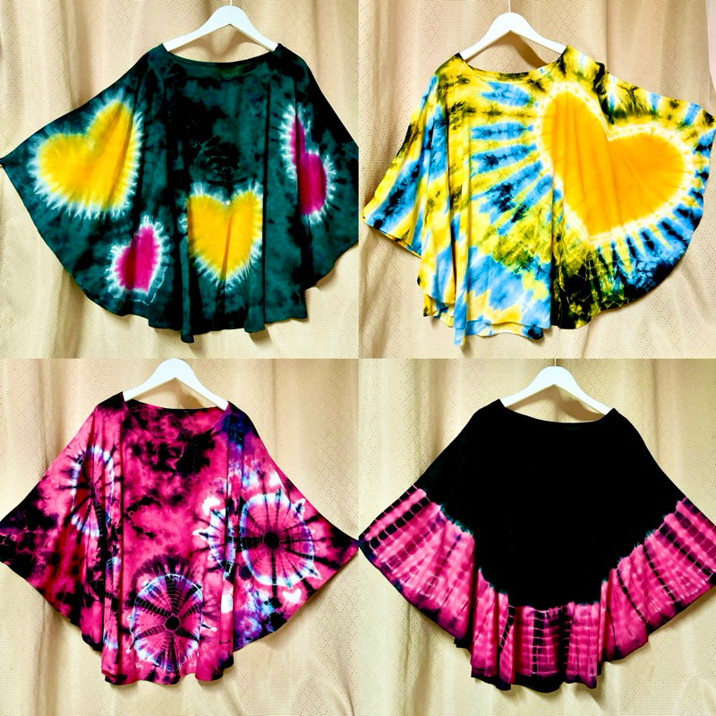 เสื้อดำ เสื้อมัดย้อม ทรงค้างคาวคอกลม🖤 ผ้าไม่ยืดแนะนำเผื่อไซส์ - รูปที่ 4