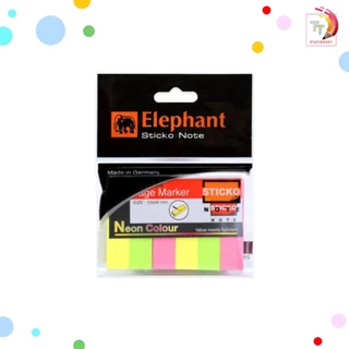 Elephant กระดาษโน๊ต กระดาษโน๊ตกาวในตัว อินเด็กซ์นีออน 12x50 มม. 80 แผ่น จำนวน 1 ชิ้น