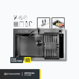 DYNAHOME รุ่น WD-7545-TS-BKซิ้งค์อ่างล้างจาน 1 หลุม สแตนเลส เกรด 304