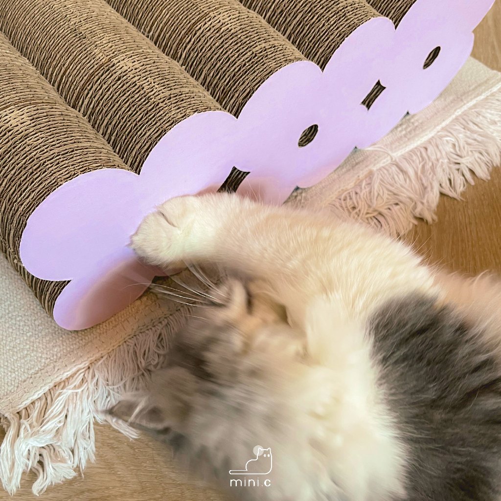 mini.c ที่ลับเล็บแมว รุ่น FLORA Lilac กระดาษลับเล็บแมว ที่ฝนเล็บแมว ของเล่นแมว Cat scratcher