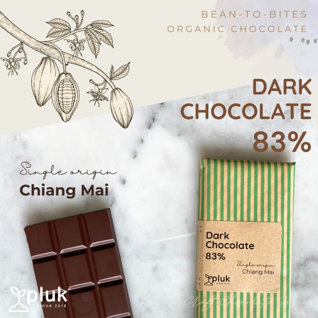 คราฟท์ช็อคโกแลต ดาร์คช็อคโกแลต 83% เชียงใหม่ Craft Chocolate Dark Chocolate 83% Single origin Chiang