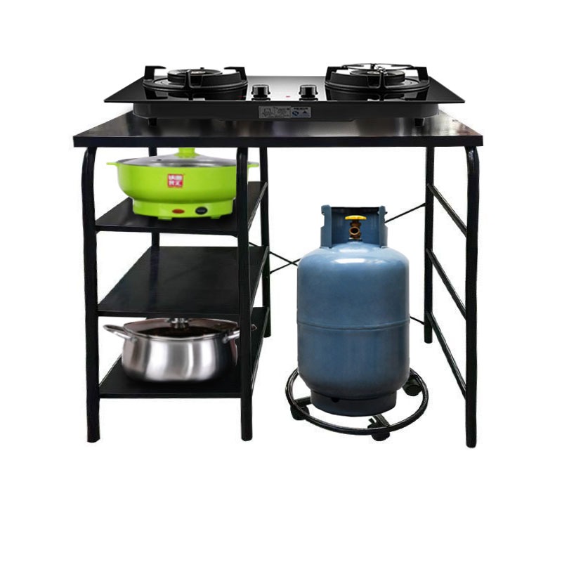 Yifeng ชั้นวางของในครัว เค้าน์เตอร์ทำอาหาร โต๊ะวางของ ชั้นวางของเหล็ก สามารถวางไมโครเวฟได้ 701 702