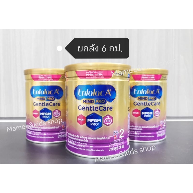 *ยกลัง 6 กป.* นมผง​ เอน​ฟา​แล็ค​ เอ​พลัส​ มายด์​โปร​ เจนเทิล​แคร์​ Enfalac​ A+ MindPro​ Gentle Care.สูตร2 (320​g)​