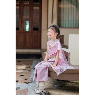 ชุดไทยเด็กรุ่น "แพรไหม" ~ AI Jung Clothes ชุดไทยใส่ออกงาน ชุดไทยเด็ก (ไม่มีกล่องแบรนด์)