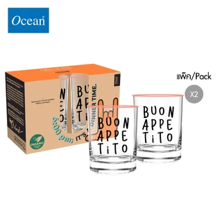 OCEAN เซตแก้วน้ำ SIPs drinking glass 385 ml. (Pack of 2)