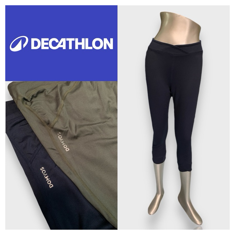 DECATHLON ดีแคทลอน DOMYOS กางเกงเลกกิ้ง ออกกำลังกาย ขาสามส่วน ไซส์XL