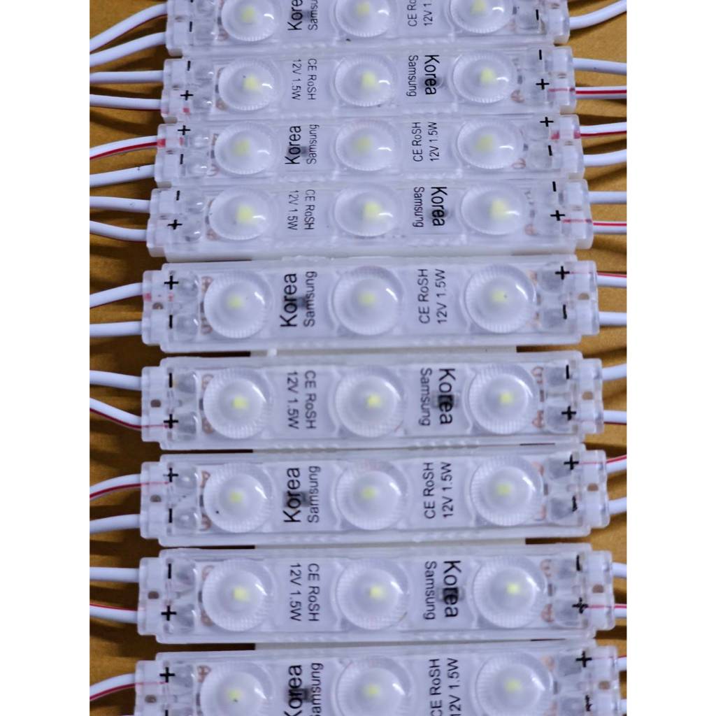 ไฟ LED 12 V โมดูล ทำป้าย ไฟป้ายโฆษณา ไฟอักษร IP 67 กันน้ำ (LED Module) [ขายเป็นแผง 20ขิ้น]