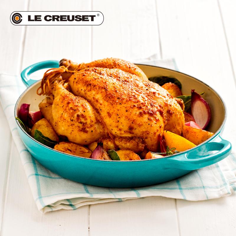 LE CREUSET ของแท้ หม้อเหล็กหล่อเคลือบฟัน 26 ซม. หม้อทะเล กระทะ หม้อนึ่ง