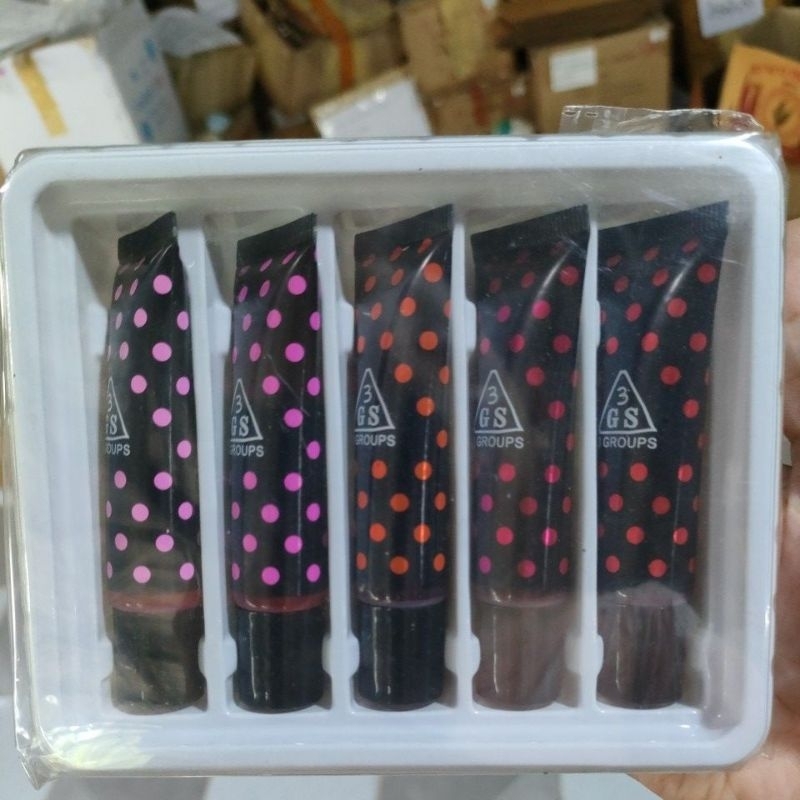3GS ลิปสักปาก ลิปTsttoo ขายคละแบบ (ยกแพ็คมี 5 สี 5 หลอด)