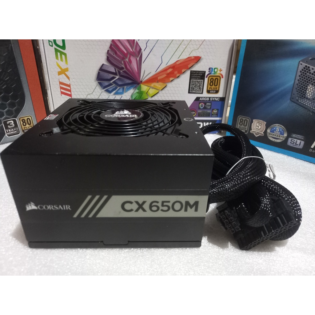PSU ประกัน 3เดือน Corsair CX650M 650W 80+Bronze มือ2 สายถอดได้ / power supply / พาวเวอร์ซัพพลาย