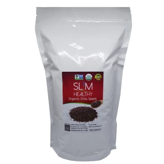 เมล็ดเจีย ออร์แกนิค 1 กิโลกรัม พร้อมส่ง Organic Chia seeds เมล็ดเชีย เมล็ดเซีย ตรา Slim Healthy