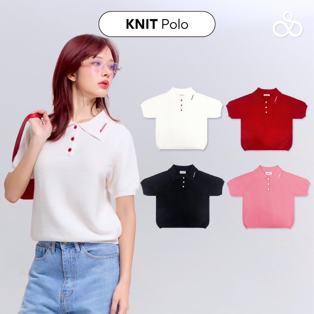 Sistersfabric - Knit Polo เสื้อโปโล ผ้าไหมพรมปักโลโก้