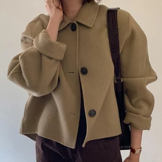 Fairy.store Cora Coat เสื้อโค้ททรงโปโล ผ้าวูล TS1951