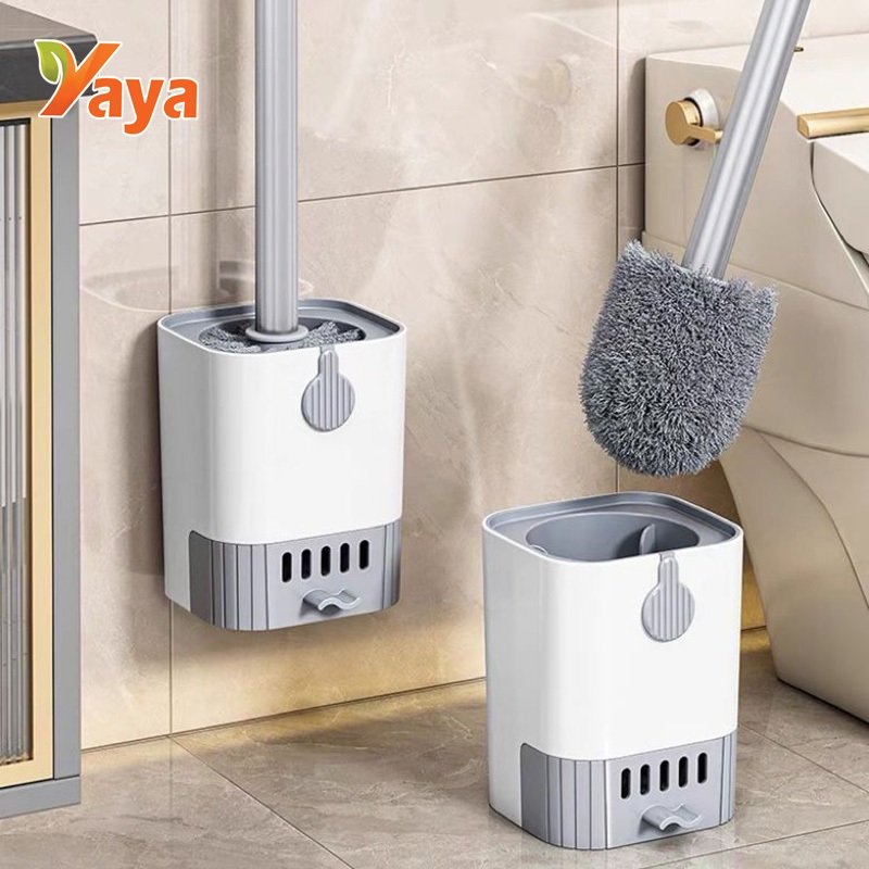 【YAYA】แปรงขัดชักโครก ที่ขัดส้วม ได้ทั้งแขวนและตั้งไม่ต้องเจาะรูให้พนังเสียหาย 49CM ที่ขัดห้องน้ำ