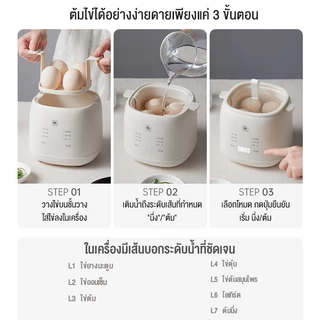 CAMEL เครื่องต้มไข่อัตโนมัติ เครื่องไข่ต้ม Mini egg boiler หม้อต้มไข่ เครื่องนึ่งไข่อเนกประสงค์