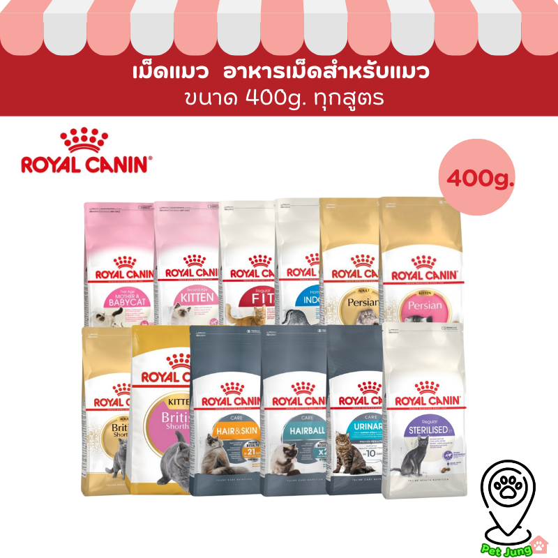 Royal canin เม็ดแมว รอยัลคานิน อาหารเม็ดสำหรับแมว ขนาด 400g