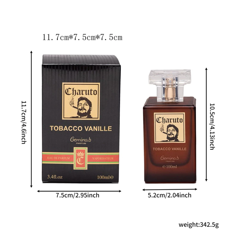 น้ำหอม Charuto 100ml(คนดำ 7357B) หอมนุ่มสปอร์ต แบตบอย น่าหลงไหล หอมละมุน หอมสะกดสายตา ใช้ได้ทั้งชายหญิง น้ำหอม