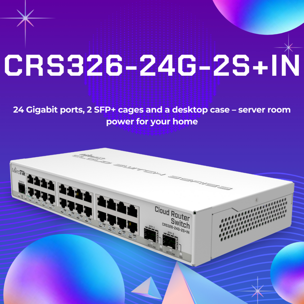 CRS326-24G-2S+IN Mikrotik ส่งไวสินค้ารับประกันเงื่อนไขเป็นไปตามที่บริษัทกำหนด ออกใบกำกับภาษีได้⚡️🔥ทั