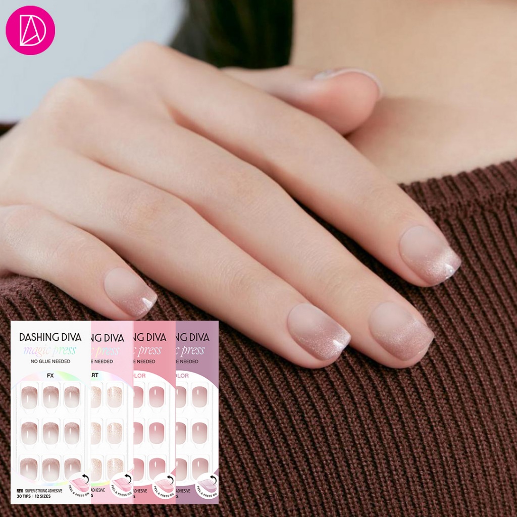 Dashing Diva เล็บปลอม ทรงสั้น รุ่น MDR4F005XS-MDR4F026SS จำนวน 1 กล่องมี 30 เล็บ