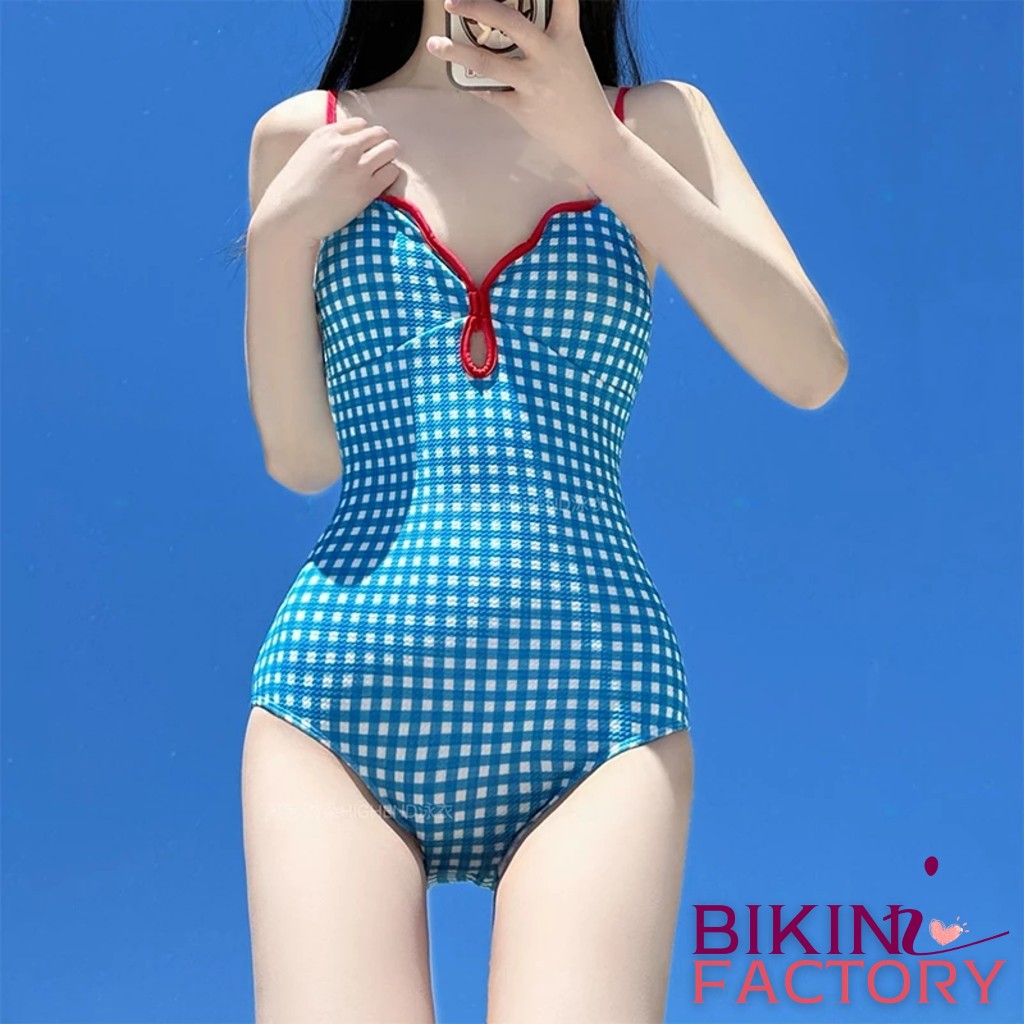 BIKINI FACTORY ชุดว่ายน้ำบอดี้สูท ชุดว่ายน้ำเกาหลี ชุดว่ายน้ำน่ารัก 🌈 3 ลาย 3 สไตล์วินเทจ BK-168 - รูปที่ 2