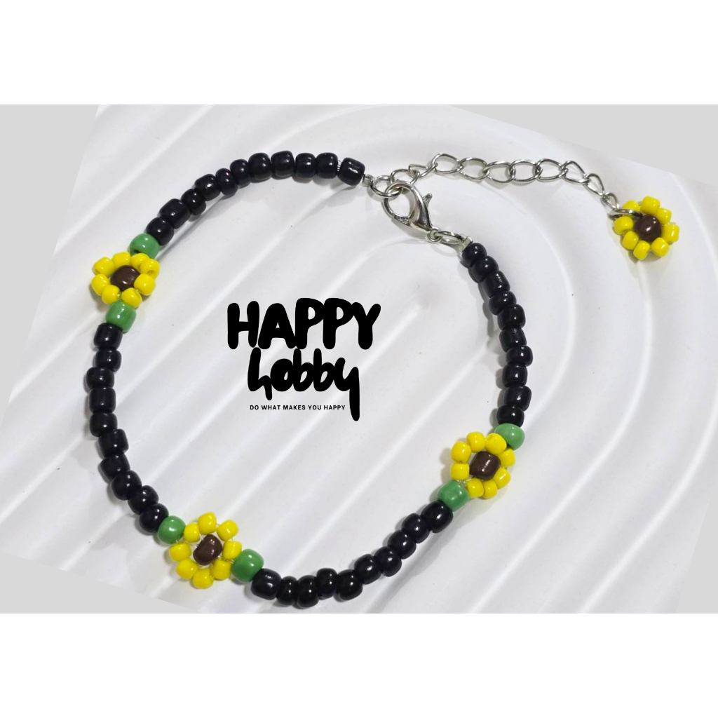 สร้อยข้อมือ-สร้อยคอลูกปัด ลายดอกทานตะวัน