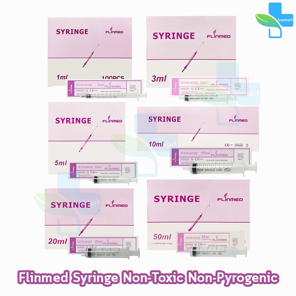 Flinmed Syringe ไซริงค์ กระบอกฉีดยา หลอดฉีดยา ไม่มีเข็ม 1,2,3,5,10,20,50 ml. (1 กล่อง) CC 3XXX ล้างจ