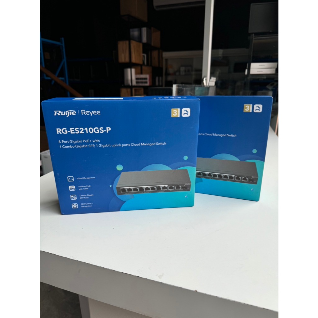 Reyee RG-ES210GS-P POE+ Switch 8-Port 10 Port Gigabit, 8 Port POE, 1SFP 120W
