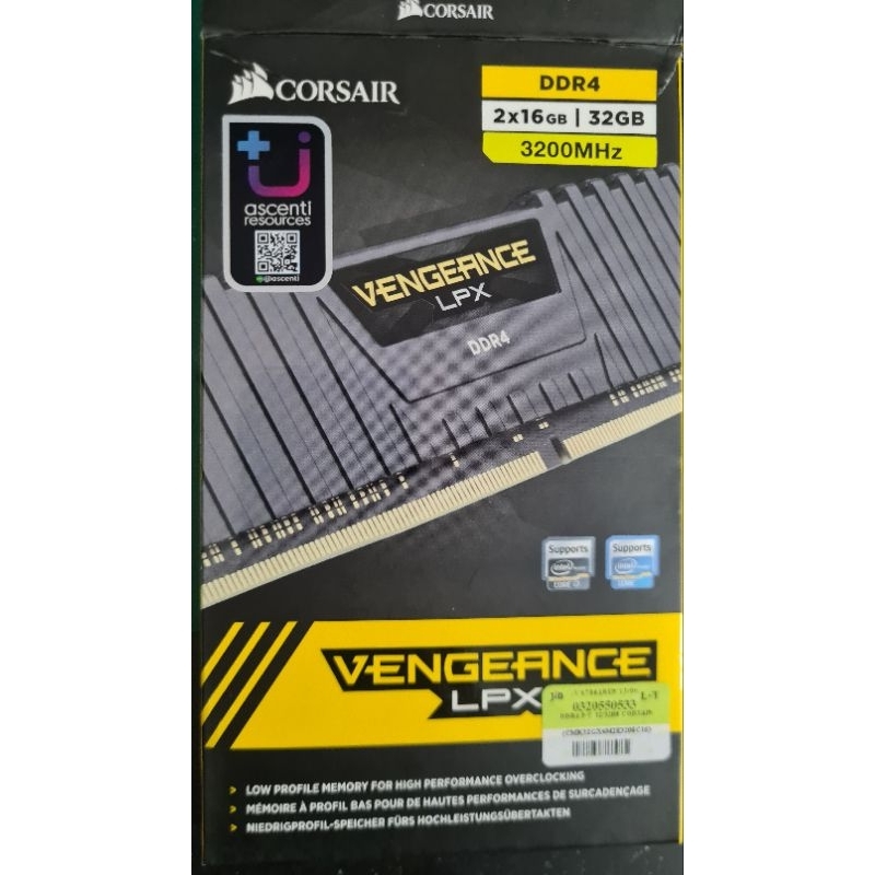 RAM Corsair DD4 2×16 GB มือสอง ส่งฟรี